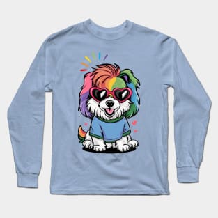 Cute Rainbow Dog Long Sleeve T-Shirt